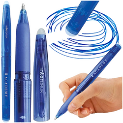 DŁUGOPIS ZMAZYWALNY WYMAZYWALNY ACADEMY INTERDRUK NIEBIESKI 0.7mm - 5 szt.