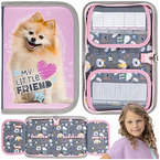 PIÓRNIK SZKOLNY DWUKLAPKOWY MAJEWSKI MY LITTLE FRIEND SWEET POMERANIAN