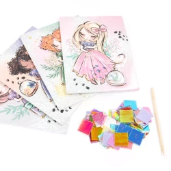 STYLISTKA ZESTAW KREATYWNY MAGICZNY ŚWIAT MODY KIDEA SZABLONY KSIĘŻNICZKI