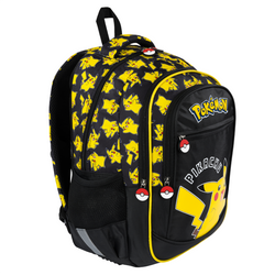 PLECAK SZKOLNY 3-KOMOROWY KREDKI 12k. 2w1 MAJEWSKI BPL-59 POKEMON PIKACHU