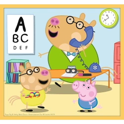 PUZZLE 10w1 ŚWINKA PEPPA POZNAJ ŚWINKĘ PEPPĘ 10 UKŁADANEK 329EL TREFL 90383