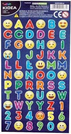 NAKLEJKI NALEPKI LITERKI BUŹKI EMOTIKONY DERFORM