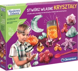 STWÓRZ WŁASNE KRYSZTAŁY NAUKOWA ZABAWA EKSPERYMENTY DLA DZIECI CLEMENTONI