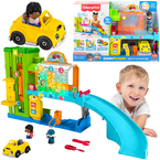 FISHER-PRICE LITTLE PEOPLE MYJNIA SAMOCHODOWA EDUKACYJNA Z WINDĄ MELODIE