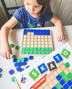 GRA LOGICZNA STRATEGICZNA RODZINNA DREWNIANA SKATO LOGIC GAME ASKATO