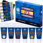 FARBY TEMPERA W TUBACH 6 KOLORÓW x 20ml ARTYSTYCZNE ASTRA ARTEA