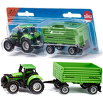 TRAKTOR DEUTZ Z PRZYCZEPĄ 2 OSIOWĄ WYWROTKĄ FORTUNA - 1606 SIKU