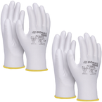 RĘKAWICE OCHRONNE DONAU SAFETY BIAŁE KAT II ROZMIAR 8 DO PRACY - 2 pary