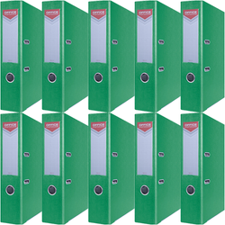 SEGREGATOR A4/75mm OFFICE PRODUCTS Z DŹWIGNIĄ PP ZIELONY 10 SZTUK