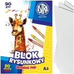 BLOK RYSUNKOWY BIAŁY A3 ASTRA 20 KARTEK 90g SZKOLNY PLASTYKA