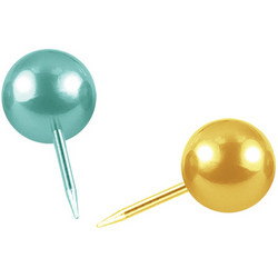 PINEZKI GŁÓWKI RÓŻNOKOLOROWE METALIZOWANE IGŁA 10mm 50 SZTUK BERLINGO