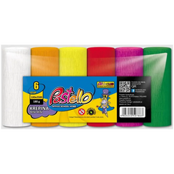 KREPINA BIBUŁA MARSZCZONA 6 ŻYWYCH INTENSYWNYCH KOLORÓW 10x250 cm