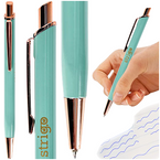 DŁUGOPIS ŻELOWY AUTOMATYCZNY STRIGO DECO METALOWA OBUDOWA NIEBIESKI 0,7mm