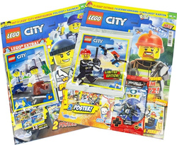 LEGO CITY GAZETKI 2 MAGAZYNY + 2 FIGURKI DO ZBUDOWANIA KLOCKI ZESTAWY