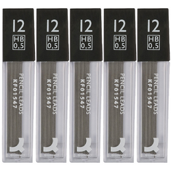 WKŁADY DO OŁÓWKA AUTOMATYCZNEGO GRAFITY HB 0.5mm 60 szt. Q-CONNECT - 5 op.