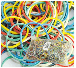 GUMKI RECEPTURKI WYTRZYMAŁE ELASTYCZNE MIX KOLORÓW GUMKA Q-CONNECT 250g