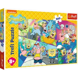 PUZZLE 300 ELEMENTÓW SPONGEBOB W BIKINI DOLNYM PATRYK UKŁADANKA 23038 TREFL