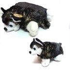 MAŁA PLUSZOWA PODUSZKA PIESEK HASKI 26 CM - DEEF