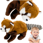 PLUSZAK MASKOTKA PANDA CZERWONA 45cm UROCZA PRZYTULANKA PUSZYSTA MIĘKKA