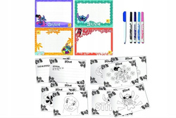 SZKOŁA RYSOWANIA LILO I STITCH DISNEY ZESTAW KREATYWNY KOLOROWANKI SZABLONY