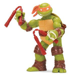 FIGURKA ŻÓŁWIE NINJA TURTLES - MICHELANGELO + BROŃ