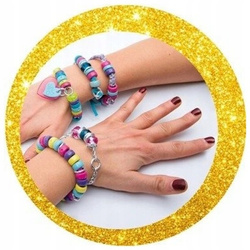 ZESTAW KREATYWNY KOLOROWE BRANSOLETKI CRAZY CHIC KORALIKI CLEMENTONI