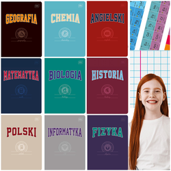 ZESTAW ZESZYTÓW TEMATYCZNYCH 9w1 PRZEDMIOTOWYCH 60 KARTEK SZKOLNY INTERDRUK