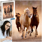 PUZZLE GALOPUJĄCE KONIE KONIKI UKŁADANKA 1000 ELEMENTÓW CLEMENTONI