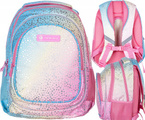 PLECAK SZKOLNY TRZYKOMOROWY ASTRABAG OMBRE TĘCZOWY GRADIENT