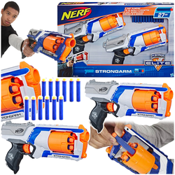 NERF N-STRIKE ELITE STRONGARM 2w1 WYRZUTNIA 12 STRZAŁEK REWOLWER HASBRO