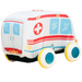 SAMOCHÓD AUTKO Z NAPĘDEM MIĘKKIE PLUSZOWE SAMOCHODZIK AMBULANS KARETKA