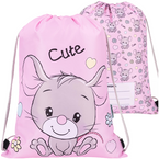 WOREK SZKOLNY NA BUTY OBUWIE PLECAK NA SZNURKACH RÓŻOWY MYSZKA MYSZ