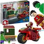 LEGO MARVEL IRON MAN Z MOTOCYKLEM I HULK AVENGERS TONY STARK 68 EL. 76287