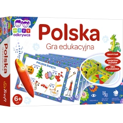 GRA PLANSZOWA EDUKACYJNA POLSKA MAGICZNY OŁÓWEK 100 PYTAŃ TREFL 02114