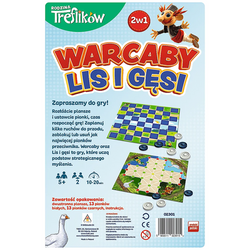 GRA PLANSZOWA 2w1 WARCABY LIS I GĘSI RODZINA TREFLIKÓW - 02301 TREFL