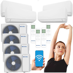 KLIMATYZATOR ŚCIENNY SEVRA J-SMART 3,6kW WiFi LAMPA UV GRZANIE - 4 szt