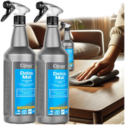 CLINEX DELOS MAT PIELĘGNACJA MEBLI 1L ODTŁUSZCZA ANTYSTATYCZNY - 2 szt.