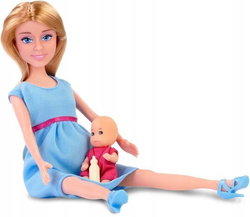 LALKA NATALIA W CIĄŻY MAMA I BOBAS NIEMOWLĘ 29CM