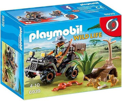 PLAYMOBIL WILD LIFE KŁUSOWNIK Z QUADEM FIGURKI AKCESORIA P6939 PLAYMOBIL