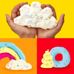 PLAY-DOH CIASTOLINA KONFETTI MASA PLASTYCZNA Z DROBINAKMI 4 SŁOICZKI HASBRO