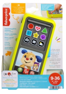 SMARTFON TELEFON INTERAKTYWNY EDUKACYJNY 2w1 NAUKA LICZENIA FISHER PRICE