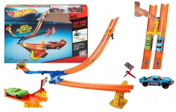 TOR HOT WHEELS DROP DOWN PODWÓJNY ZJAZD + 2 AUTA