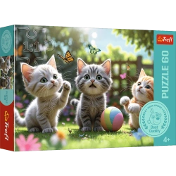 PUZZLE 60 ELEMENTÓW TRZY KOCIAKI UKŁADANKA DLA DZIECI TREFL 17412