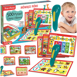 PIÓRO MÓWIĄCE 500 PYTAŃ GRA EDUKACYJNA INTERAKTYWNA NAUKA LITER CLEMENTONI