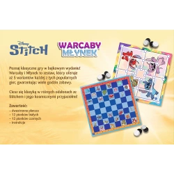 GRA PLANSZOWA STITCH WARCABY I MŁYNEK 2w1 STRATEGICZNA RODZINNA TREFL 02799