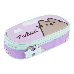 PLECAK SZKOLNY PUSHEEN PIÓRNIK SASZETKA 2w1 BPL58 MAJEWSKI FIOLETOWY KOTEK