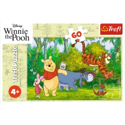 PUZZLE 60 ELEMENTÓW KUBUŚ PUCHATEK SMACZNY MIODEK UKŁADANKA TREFL 17411