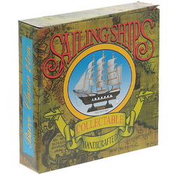 STATEK OKRĘT ŻAGLOWIEC ŁÓDŹ CONFECTION MODEL KOLEKCJONERSKI ZŁOŻONY 24x22cm