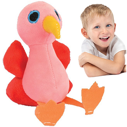 MASKOTKA FLAMING RÓŻOWY PTAK PLUSZOWY OZDOBNY MIĘKKI 12cm PRZYTULANKA