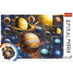 PUZZLE 1040 ELEMENTÓW SPIRALNE UKŁAD SŁONECZNY UKŁADANKA 40013 - TREFL